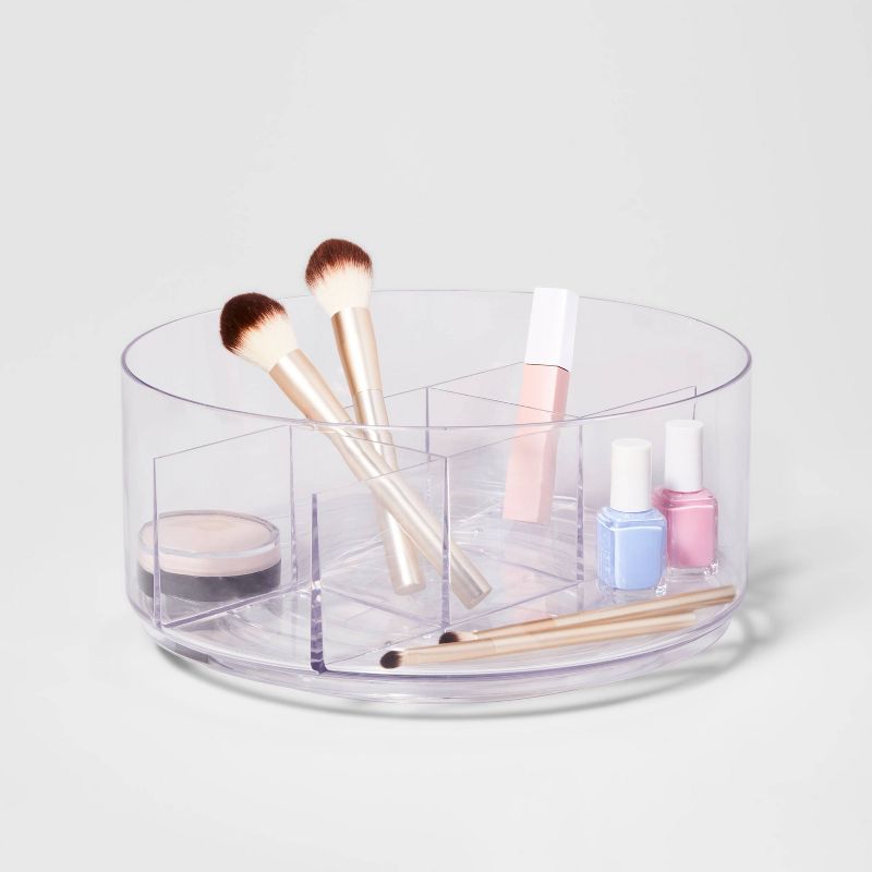Bathroom Plastic Spinning Turntable Beauty Organizer Clear - Brightroom&#8482;, 4 of 10
