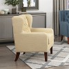 CAVINAS Wingback Accent Chair,Upholstered Chair with Button-Tufted Back,High-Density Foam,Solidwood Legs,Lounge Chair for Living Room,Bedroom - 2 of 4