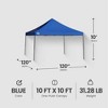 Quik Shade 10 by 10 Foot Shade Tech Foldable and Portable Single Push Instant Canopy with Central Hub for Outdoor Recreational Activities, Blue - 3 of 4
