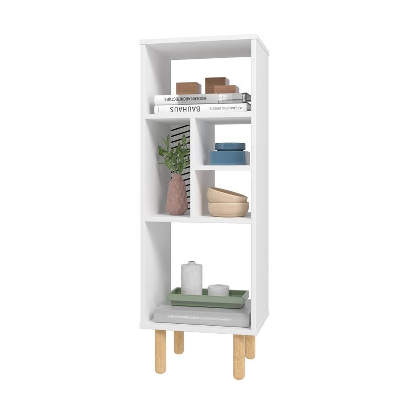 42.51&#34; Essex 5 Shelf Bookcase White/Zebra - Manhattan Comfort, 4 of 6