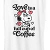 Women's - Peanuts - Love Is A Full Cup Of Coffee Short Sleeve Graphic T-Shirt - 2 of 4