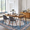 Vintage Distressed Area Rug for Living Room Traditional Medallion Stain Resistant Accent Rug, 5' x 7' Blue - 2 of 4