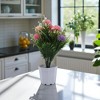 Unique Bargains Artificial Plants Carnation Flower Pot Plastic 3.74"x3.74"x12.6" 1 Pc - 2 of 4