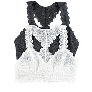 Jezebel by Felina Women's Lace Bralette 2 Pack - 1 of 3