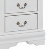 Royal Hampton Nightstand, 2 Drawers, Classic White Solid Wood, Nickel Metal Handles - 3 of 4