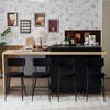 CAVINAS 24.8" Modern Dining Chairs,Set of 2/4,Teddy Fabric Counter Stools for Dining Room,Bar Stools with Round Seat,Dining Furniture Chair - 2 of 4