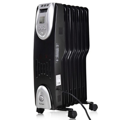 Costway 1500W Electric Oil Filled Radiator Heater Safe Digital Temperature Adjust Timer