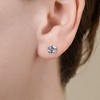 SHINE by Sterling Forever Sterling Silver Asscher Cut Prong Set Stud Earrings - 2 of 4