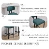 Bar Stools Set of 2, 26 Inch Modern Upholstered Fabric Bar Height Bar Stools green - 4 of 4