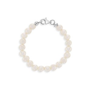 Girl's Classic Cultured Pearl Strand Bracelet Sterling Silver - In Season Jewelry - 1 of 4