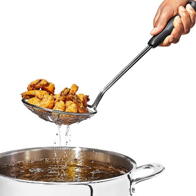 OXO Stainless Steel Scoop and Strain Skimmer: Dishwasher-Safe Skimmer Spoon, 14.6" Length, 5.4" Head Diameter - Thumbnail 2