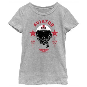 Girl's Top Gun: Maverick Aviator Bob Helmet T-Shirt - 1 of 4