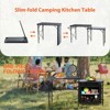 Portable Camping Kitchen Table with Storage, Light Pole & Side Hooks, Folding Outdoor Cook Station for Picnic - 4 of 4