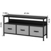 Homhougo TV Stand for TVs up to 55" Black - 2 of 4