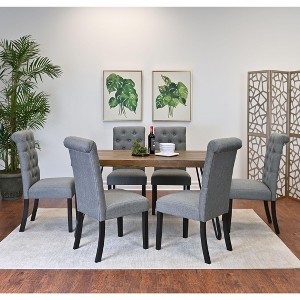 NicBex Dining Room Table Set for 6 Kitchen Table Chairs Set with Wooden Tabletop and 6 Upholstered Chairs for Kitchen - 1 of 4