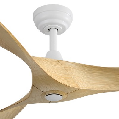 Sofucor 52" ABS Ceiling Fan Adjustable Height 6-Speeds Remote Control Without Light for Indoor and Outdoor