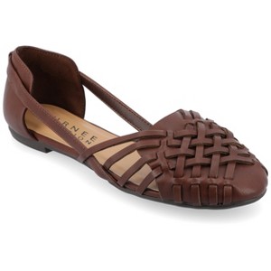 Journee Women's Ekko Medium and Wide Width Flat Sandals - 1 of 4