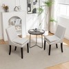 KTMBDW  Wooden Dining Chairs Set of 2, Modern Fabric Upholstered Kitchen Side Chairs with Soft Cushion and Solid Wood Legs for Living Room, Restaurant - 2 of 4