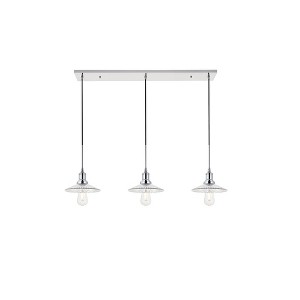 Elegant Lighting Rohan 30-Inch Satin Gold Chandelier with Metal Rings - 1 of 4