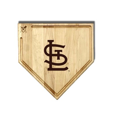 MLB 17-Inch Wooden Home Plate Cutting Board w/Trough, St. Louis Cardinals