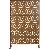 PAGED Privacy Screen Modern Metal Fence Partition Panel with Geometric Pattern for Balcony Garden Room Divider, 76" H×48" W - 3 of 4