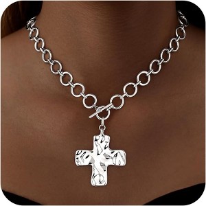 SmallRig Small Cross Pendant Necklace Gold Silver Plated Waterproof Christian Faith Jewelry - 1 of 4