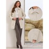 INSPIRE CHIC Women's Turn Down Collar Single Breasted Long Sleeve Winter Work Short Coat with Pockets - 2 of 4