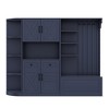 ACEPANO 79.1 in. W Multi-Functional 2-in-1 Combination Hall Trees with Storage Space & 4 Hooks-Antique Blue - 3 of 4