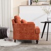 Modern Accent Armchair, Wood Frame, Tufted Club Chair Design, Mid Century Style Lounge Chair. - 3 of 4