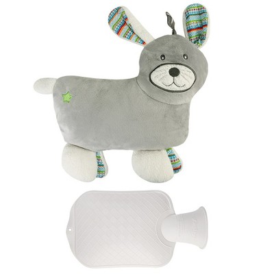 WOPET 2L Hot Water Bottle with Soft Cover - Reusable Hot & Cold Therapy Pack for Pain Relief, Comfort, and Warmth-dog