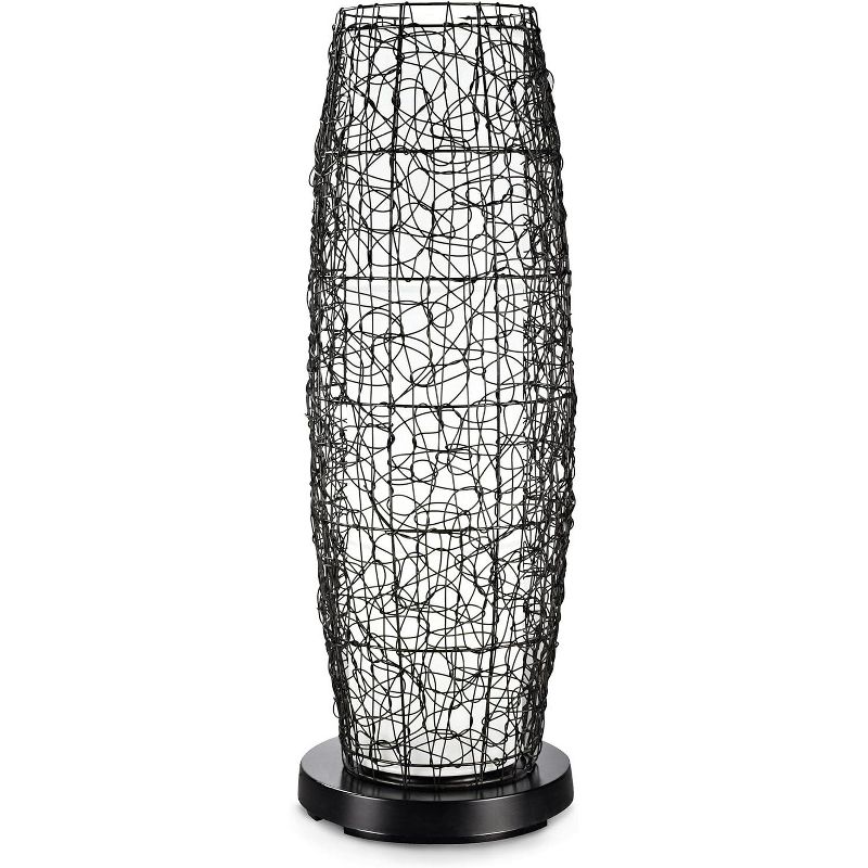 Patio Living Concepts PatioGlo LED Floor Lamp, Bright White, Walnut Random Weave Resin Wicker Cover 68850, 1 of 2