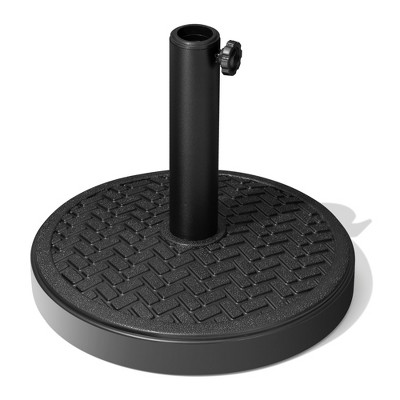 Pellebant Outdoor Concrete Cement Filled 29-lb. Round Umbrella Base Holder for Straight Pole Market Umbrella