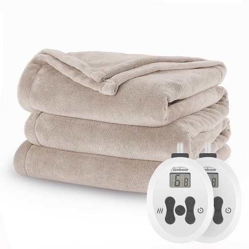 Queen Electric Blanket Nordic Premium Stone Buff - Sunbeam : Target