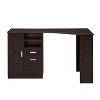 PAGED Modern Wooden Computer Desk, Home Office Desk with 3 Storage Drawers, Shelf, Elevated Wooden Desktop for Office, Study - 3 of 4
