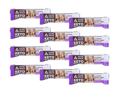 Munk Pack Macadamia White Chocolate Keto Nut & Seed Bar - 12 bars, 1.23 oz