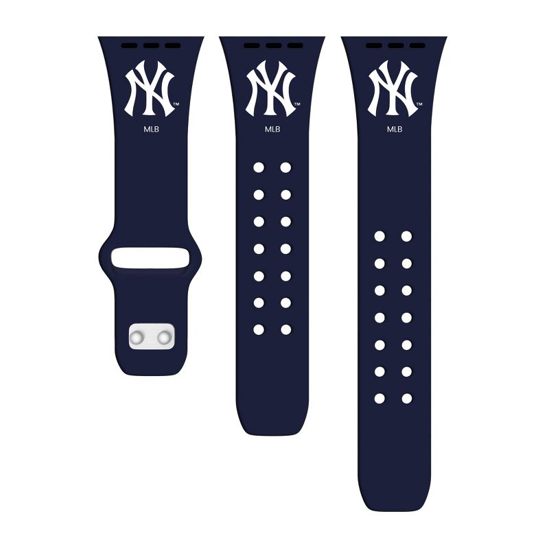 MLB New York Yankees Apple Watch Compatible Silicone Band - Blue
, 2 of 4