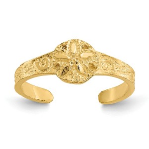 Black Bow Jewelry Sand Dollar Toe Ring in 14 Karat Gold - 1 of 4