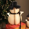TopComfy Decorative Object Handmade Honeycomb Paper Snowman Playful Holiday Decor for Festive Spaces, White, 5"*5"*8.75" - 4 of 4