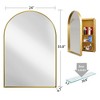 Chery Life 24x36 Inch Arched Recessed Medicine Cabinet, Metal Framed Bathroom - 2 of 4