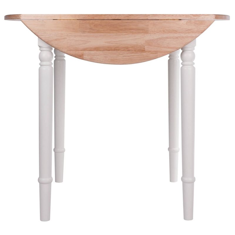Sorella Round Drop Leaf Dining Table Natural/White - Winsome, 4 of 11