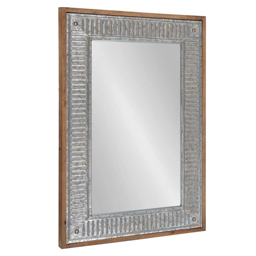 Photos - Wall Mirror 20" x 30" Rectangle Deely  Rustic Brown - Kate & Laurel All Thi