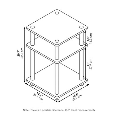 Columbia Walnut & Black Easy-Assembly Multipurpose Shelf