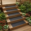 HomeRoots Set Of Six Black Lattice Outdoor Rubber Stair Treads - 2 of 4