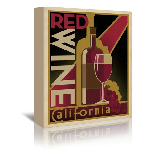 Americanflat - Unframed Wall Canvas Redwine By Design : Wine Anderson 8\
