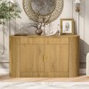 Okak Farmhouse 2-Drawer & 2-Door Sideboard Storage Cabinet for Dining Room,Living Room,Kitchen Pantry Cabinets with Curved Side Door - 2 of 4
