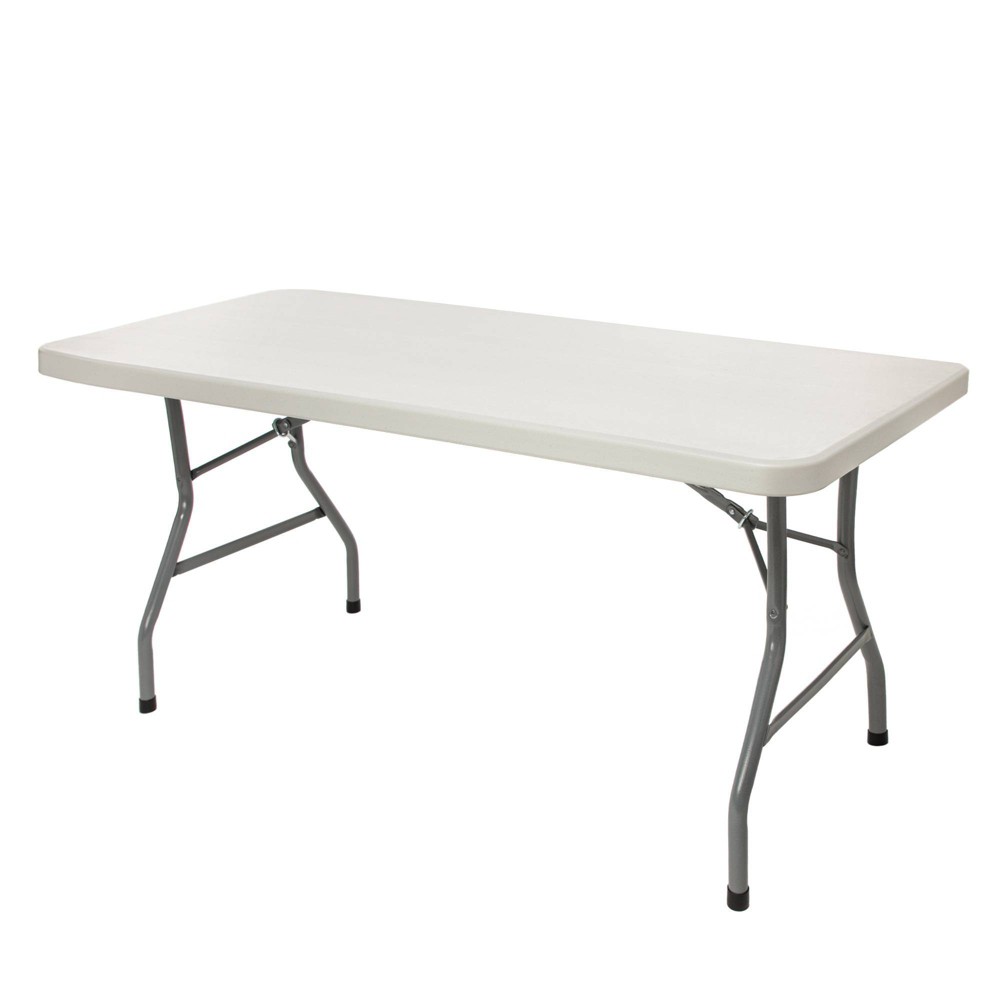 Photos - Dining Table 30"x60" Heavy Duty Folding Banquet Table Speckled Gray - Hampden Furnishin