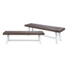 Moden 63'' Acacia Dining Bench Set of 2,Outdoor Wooden Picnic Bench,Patio Backyard Garden Poolside Balcony Bench,Outdoor Furniture-Cuddlewood - 3 of 4