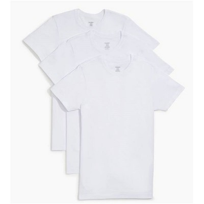2(X)IST Men's White Color 100% Cotton Essential Cotton Crewneck T-Shirt 3-Pack