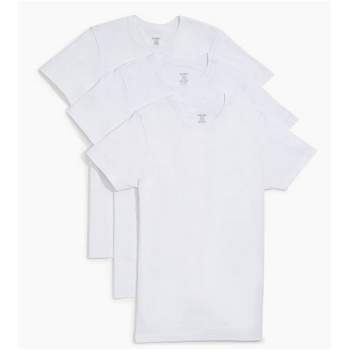 2(X)IST Men's White Color 100% Cotton Essential Cotton Crewneck Slim Fit T-Shirt 3-Pack