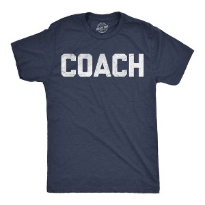 Mens Funny T Shirts Coach Sarcastic Sports Team Graphic Novelty Coaching Tee For Men - Crazy Dog Men's T Shirt Gift for Teacher Navy M - 1 of 4